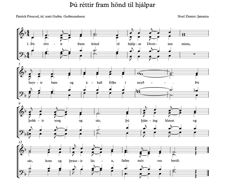 Þú réttir fram hönd